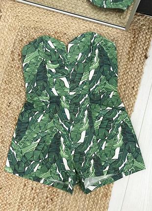 Ромпер комбинезон в тропический принт h&m