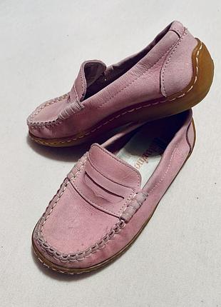 Мокасини для дівчинки з натуральної шкіри naturino