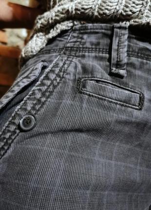 Брюки штаны angelo litrico с накладными карманами в спортивном стиле карго в клетку7 фото