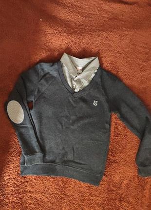 Школьный джемпер-обманка для мальчика