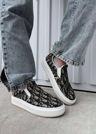 Кроссовки /кеды beige/black