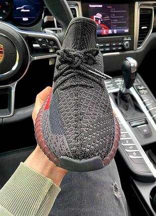 Кроссовки adidas yeezy boost 350 v2 black\red 2