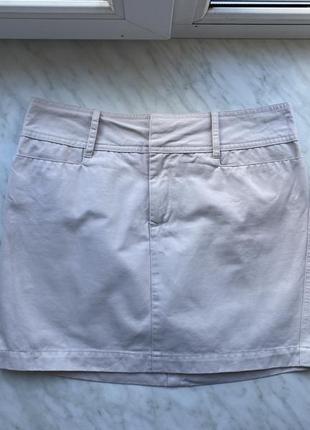 Бежева коротка спідниця міні бавовняна жіноча весна літо осінь old navy