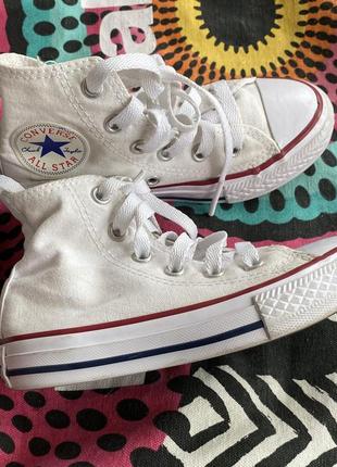 Белые кеды converse3 фото