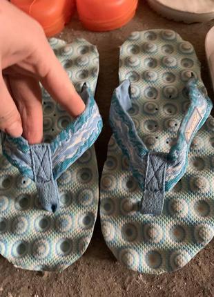 Тапочки шлёпки сланцы голубые