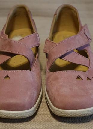 Чудесные мягкие фирменные кожаные туфельки розового цвета hotter англия 7 1/2 р.2 фото