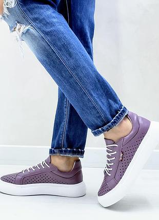 Кеды натуральная кожа перфорация р36-41 кроссовки мокасины кеди шкіряні кросівки мокасини