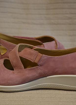 Чудесные мягкие фирменные кожаные туфельки розового цвета hotter англия 7 1/2 р.7 фото