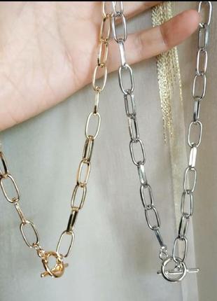 Чокер на шею серебро цепь цепи