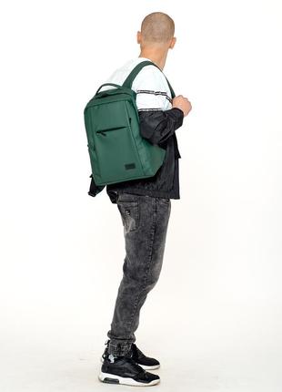 Мега вместительный/стильный зеленый  рюкзак с отделением для ноутбука для мужчин2 фото