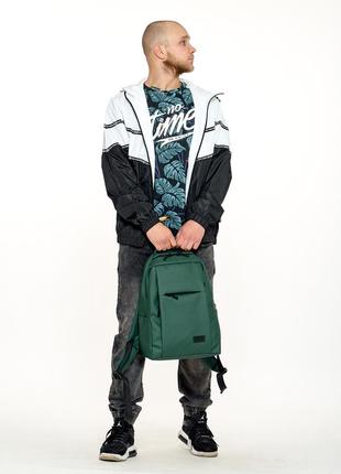 Мега вместительный/стильный зеленый  рюкзак с отделением для ноутбука для мужчин7 фото
