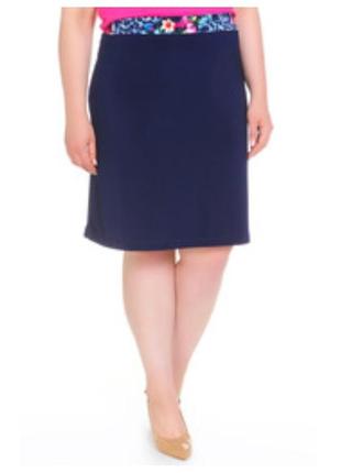 Трикотажная юбка, яркий пояс-резинка, подклад р. 44-46-eu/2-3xl, от lavelle германия