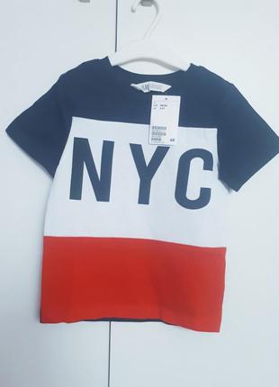 Футболка h&m с надписью nyc2 фото