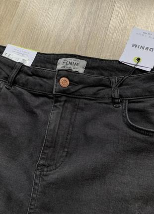 Мужские джинсовые шорты бриджи с потертостями new look3 фото