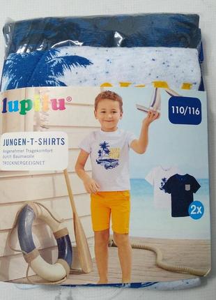 Хлопковая футболка для мальчика 110-116 см lupilu4 фото