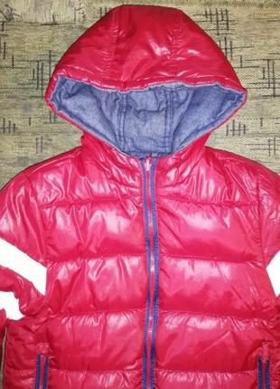 Двухсторонняя куртка курточка mayoral испания цвет красный-синий, осень-зима4 фото