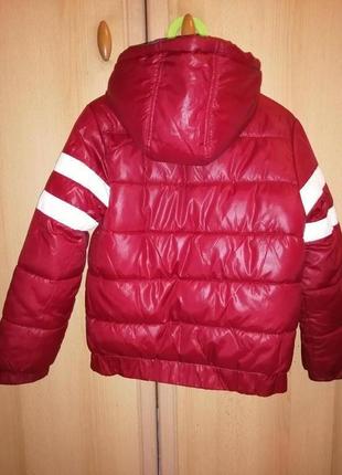 Двухсторонняя куртка курточка mayoral испания цвет красный-синий, осень-зима7 фото