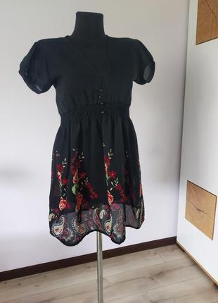 Платье с ярким принтом,туника3 фото