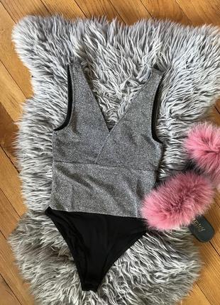 Боди купальник zara з люрексу