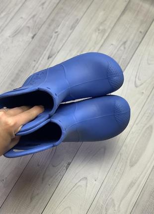 Дитячі чоботи crocs гумові унісекс спожки літо осінь крокси сині6 фото