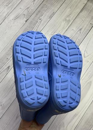 Дитячі чоботи crocs гумові унісекс спожки літо осінь крокси сині8 фото