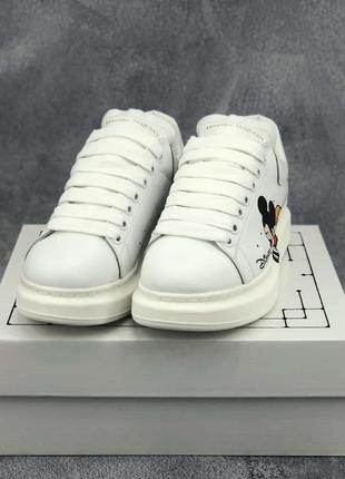 Alexander mcqueen mickey mouse white білі кросівки міккі маус білі кросівки міккі маус дісней8 фото