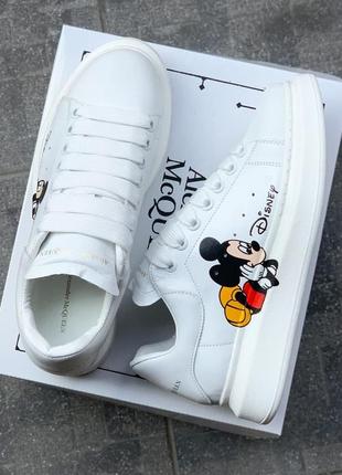 Alexander mcqueen mickey mouse white білі кросівки міккі маус білі кросівки міккі маус дісней1 фото