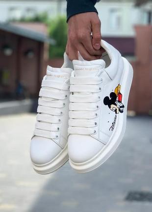 Alexander mcqueen mickey mouse white білі кросівки міккі маус білі кросівки міккі маус дісней9 фото