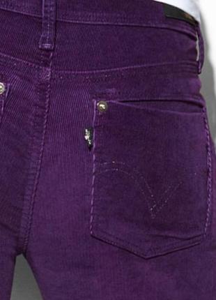 Женские вельветовые джинсы levis corduroy legging 26, вельвет3 фото