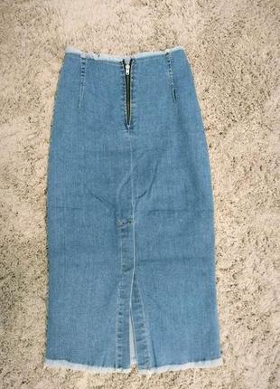 Юбка джинсовая в облипку1 фото