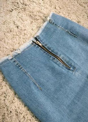 Юбка джинсовая в облипку3 фото