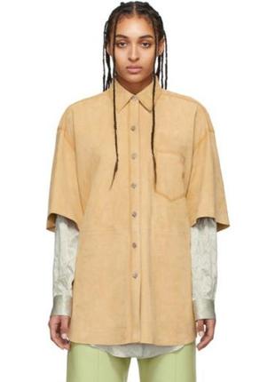 Рубшка куртка оверсайх замша еко+ текстиль