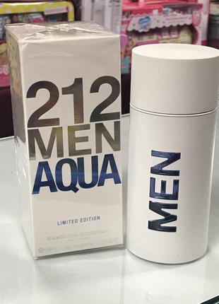 Carolina herrera 212 men aqua limited edition оригинал_еаи de toilette 10 мл затест2 фото