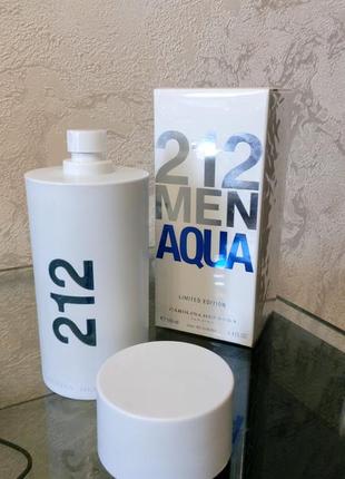 Carolina herrera 212 men aqua limited edition оригинал_eau de toilette 10 мл затест7 фото