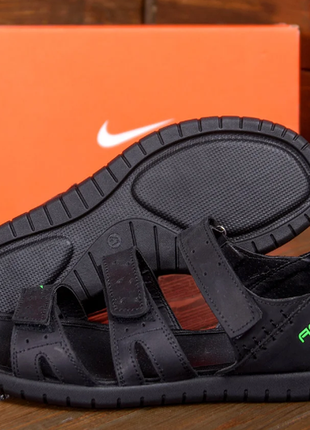 Мужские кожаные сандалии nk acg black  55 черн.