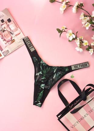 Стрінги з камінням принт листя rhinestone shine strap thong panty + відеоогляд 🇺🇸оригінал🇺🇸4 фото