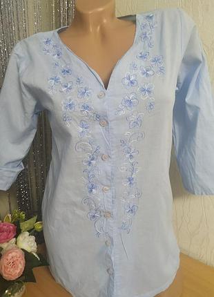 Літня легка блуза, сорочка,100%тонкий бавовна індія