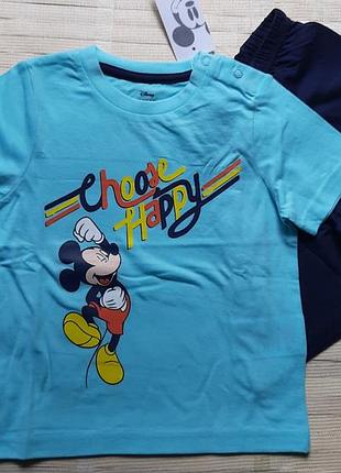 Пижама хлопковая/ летний костюм mickey mouse 86-92