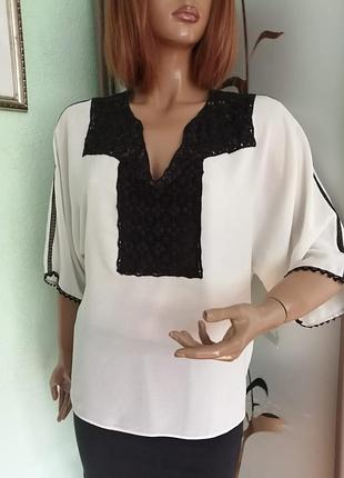 Шифонова блуза оверсайз zara