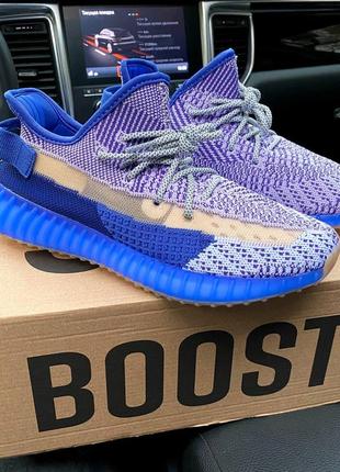 Чоловічі кросівки adidas yeezy boost 350 v2 blue\yellow1 фото