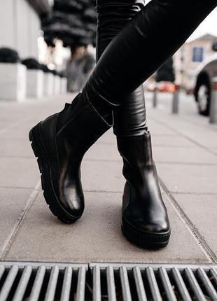 Fenty by rihanna chelsea sneaker black boots dollskill чёрные ботинки/сапоги на платформе4 фото