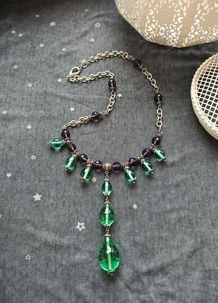 Колье, ожерелье, ручная работа стекло lampwork