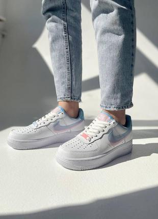 Nike air force женские кроссовки найк с цветным логотипом1 фото