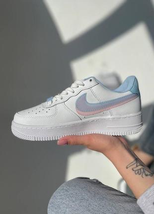 Nike air force женские кроссовки найк с цветным логотипом4 фото