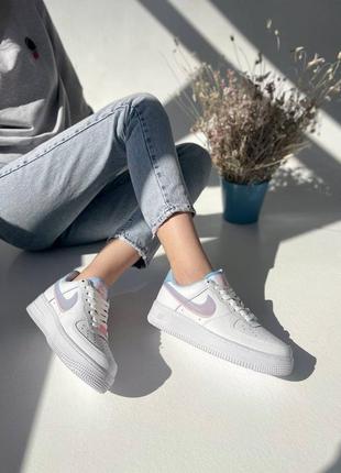 Nike air force женские кроссовки найк с цветным логотипом5 фото