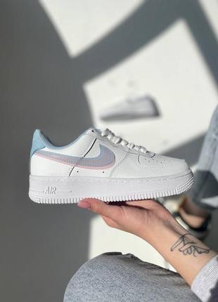 Nike air force женские кроссовки найк с цветным логотипом6 фото