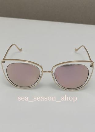 Женские солнцезащитные очки кошачий глаз, жіночі сонцезахисні окуляри1 фото