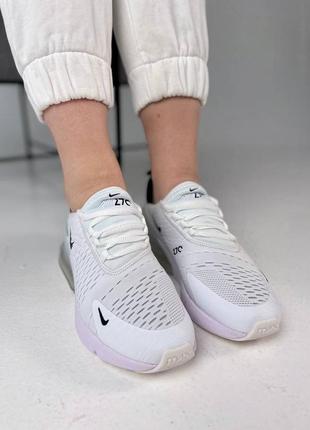 Nike air max 270 кроссовки найк белый цвет с прозрачной подошвой10 фото