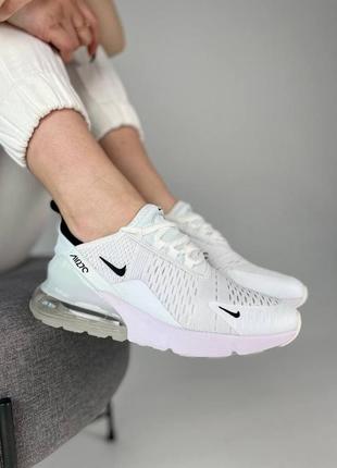 Nike air max 270 кроссовки найк белый цвет с прозрачной подошвой1 фото