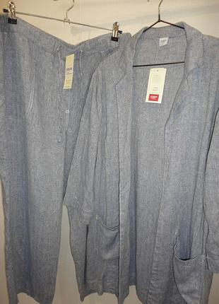 Костюм льняной большого размера